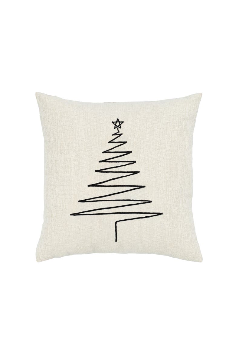 Silent Night Crema Indoor & Outdoor Woven Accent Pillow, Main, color, Crema