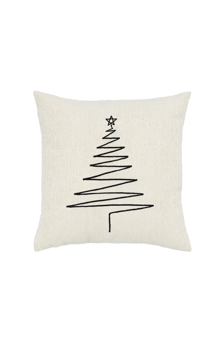 Elaine Smith Silent Night Crema Indoor & Outdoor Woven Accent Pillow, Main, color, Crema