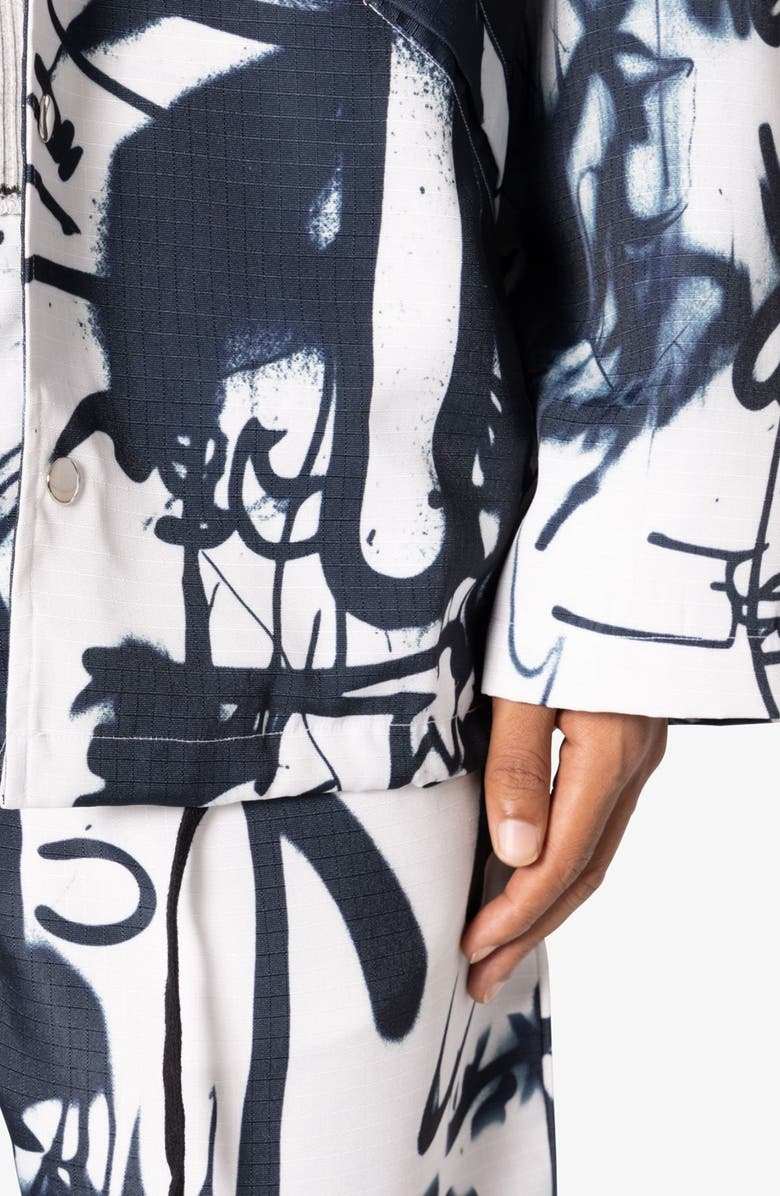 mnml Graffiti Coach Jacket, Alternate, color,