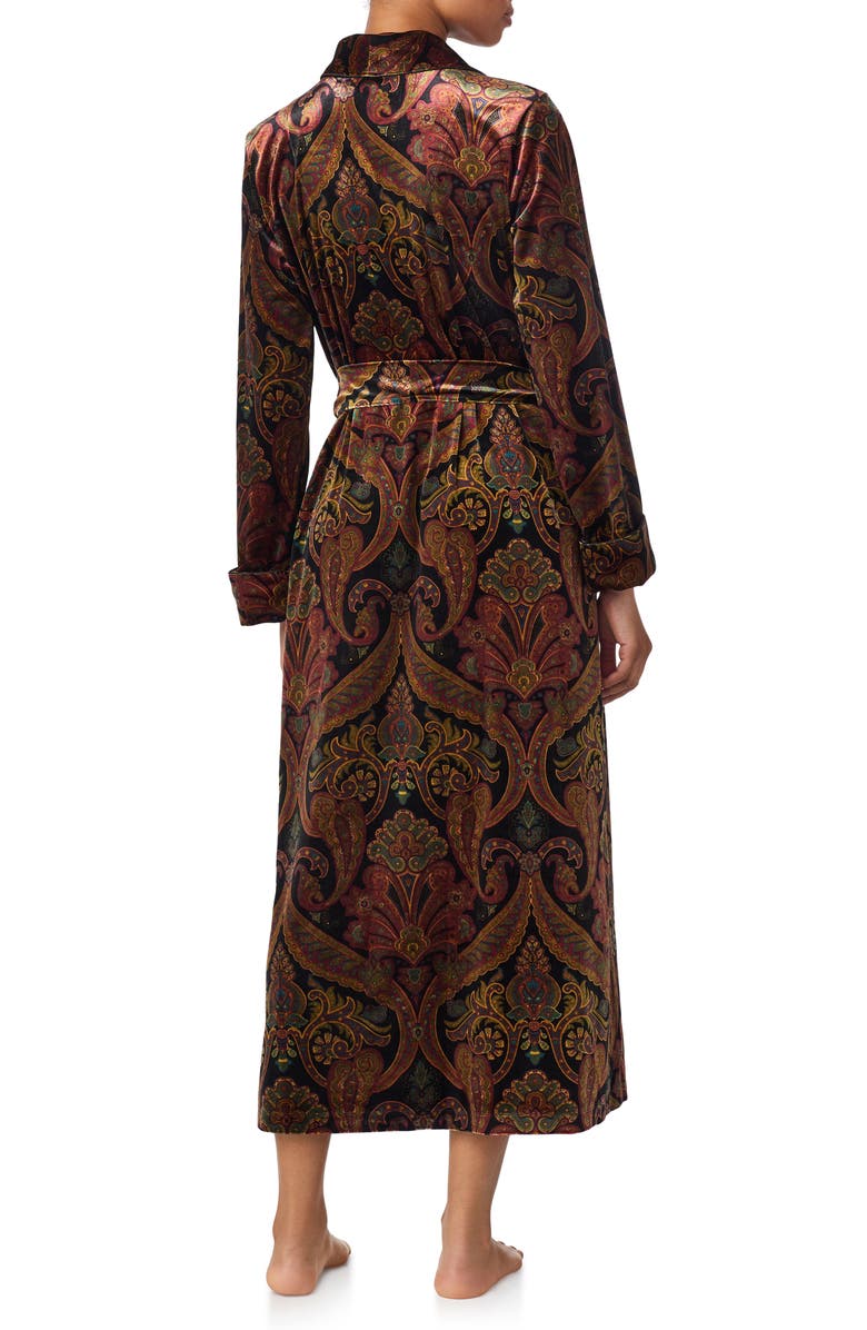 Lauren Ralph Lauren Paisley Print Velvet Robe, Alternate, color, 