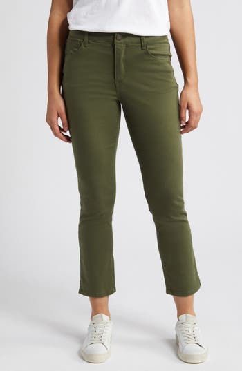 Wit & Wisdom Logan 'ab'solution High Waist Ankle Slim Straight Leg Pants In Celadon