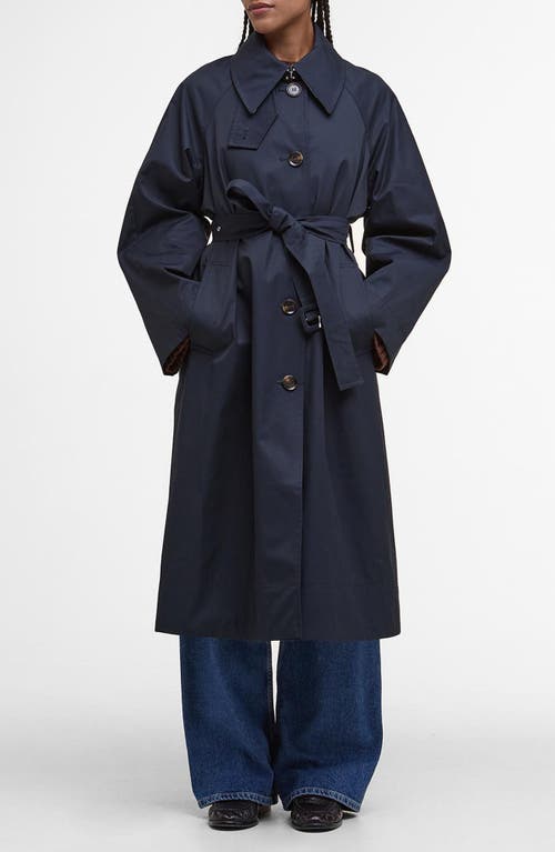 Barbour Robyn Water Resistant Trench Coat In Blue