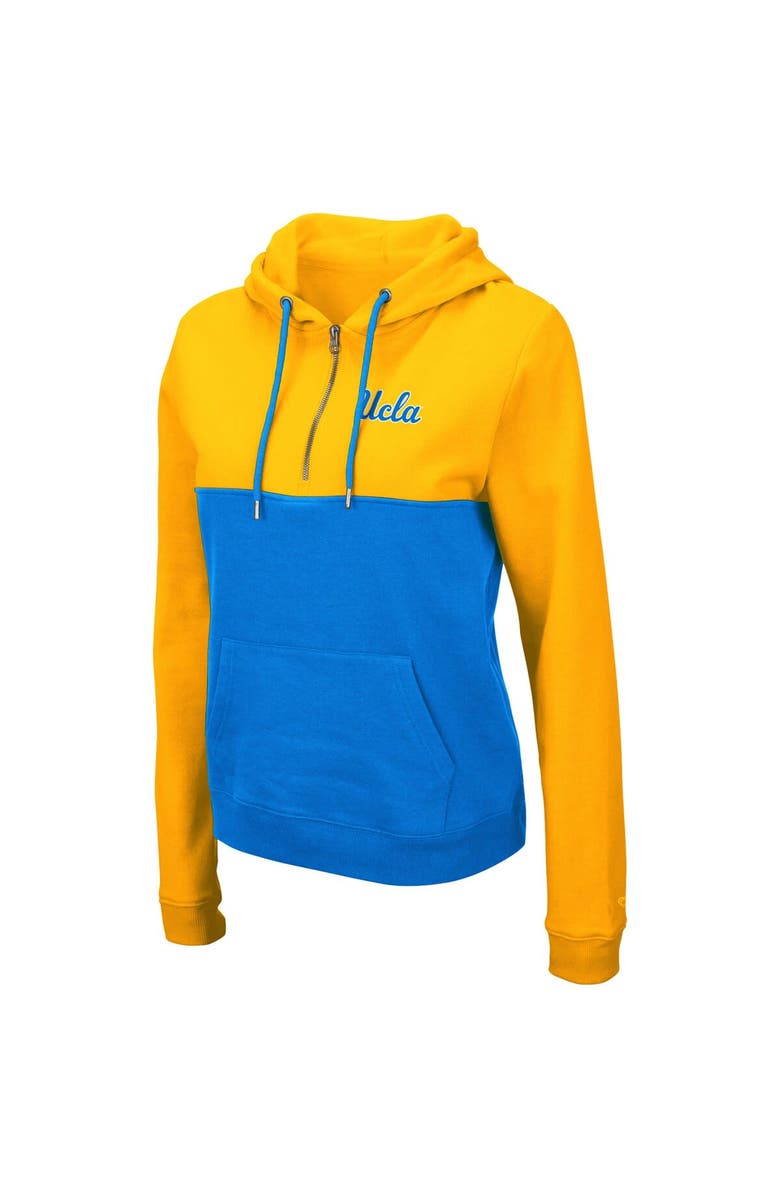 COLOSSEUM Women's Colosseum Gold/Blue UCLA Bruins Aidan Lightweight Half-Zip Hoodie, Alternate, color, Gold