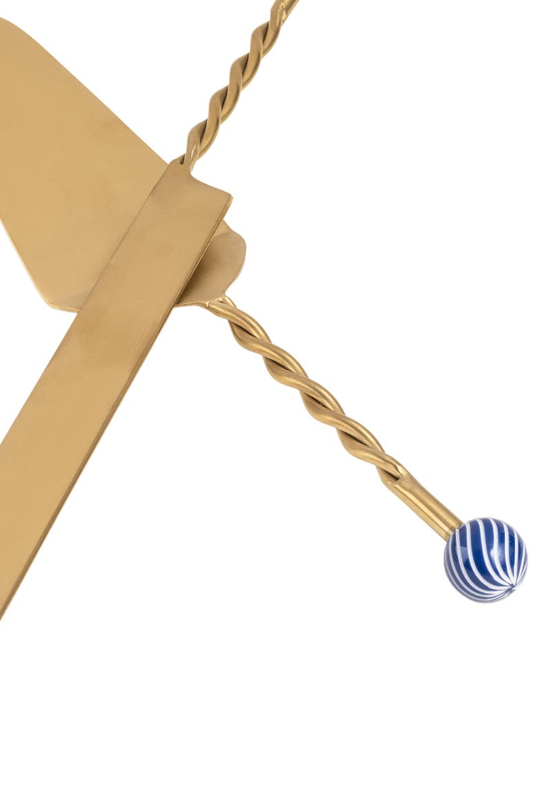 Rampur Steel Cake Serving Set Cheerland Set of 2, Alternate, color, Gold