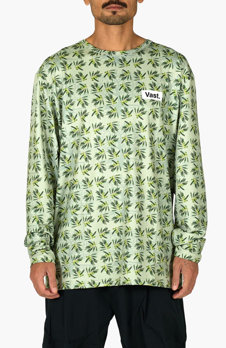 VAST Peace Aqua Terra Performance Long Sleeve T-Shirt, Main, color, Olive