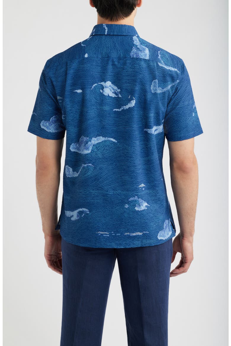 Honu Sighting Performance Pucker Shirt, Alternate, color, NAVY