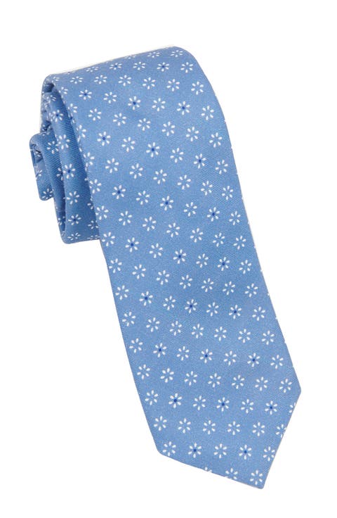 Men's Geo Flower Cotton Tie