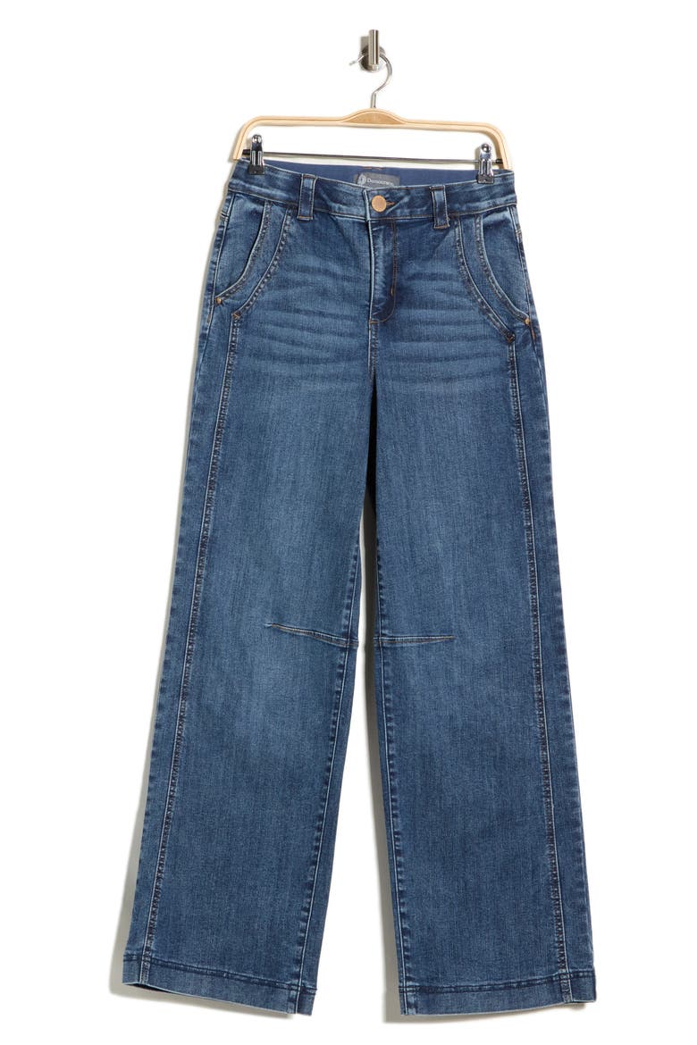 High Waist Wide Leg Jeans, Main, color, MID BLUE