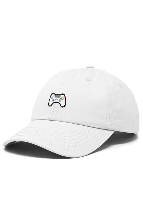 Dalix Game Controller Embroidered Hat In White