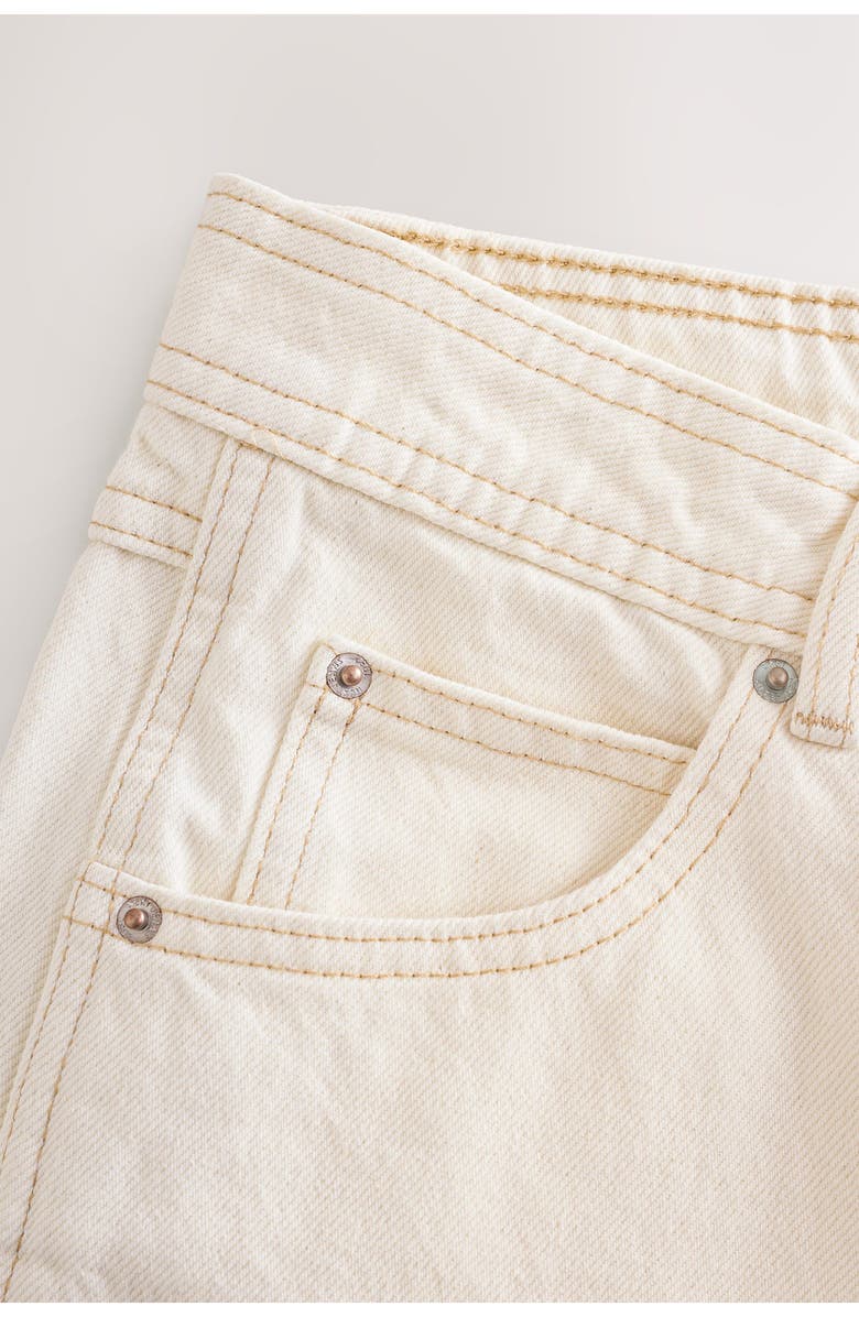 NEXT Raw Hem Wide Leg Carpenter Jeans, Alternate, color, Neutral