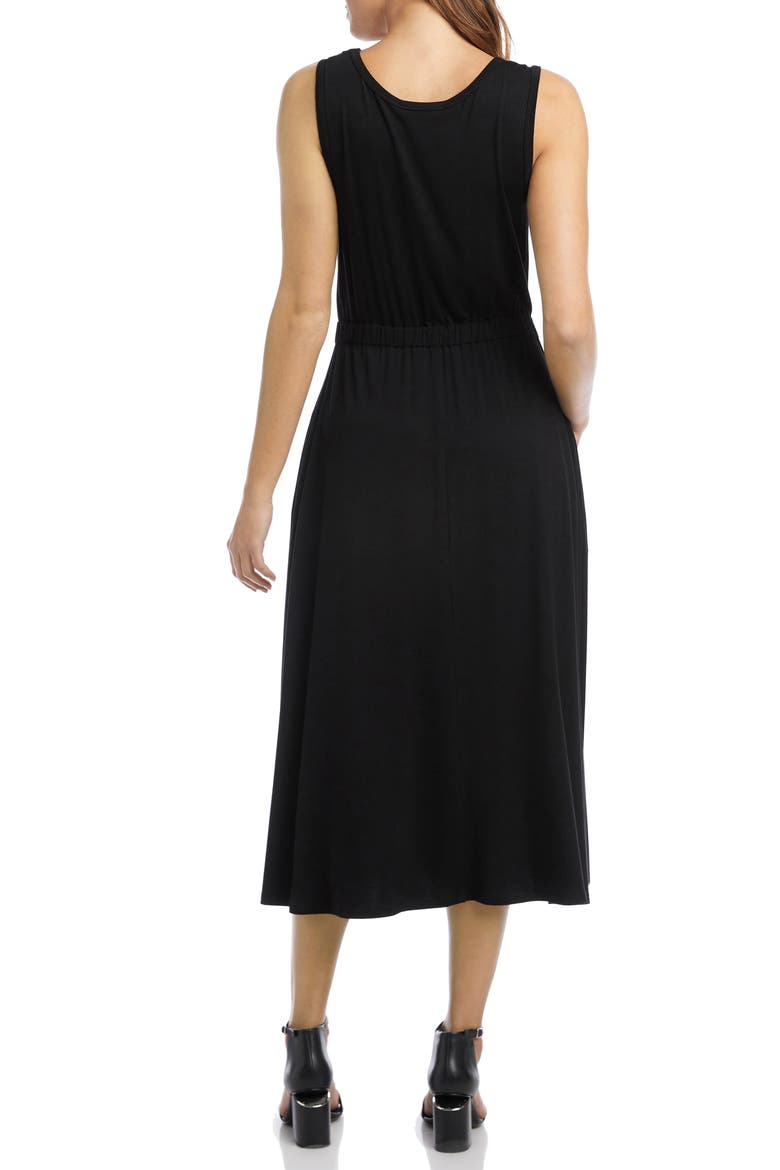 Artisan Jersey Midi Dress, Alternate, color, BLACK