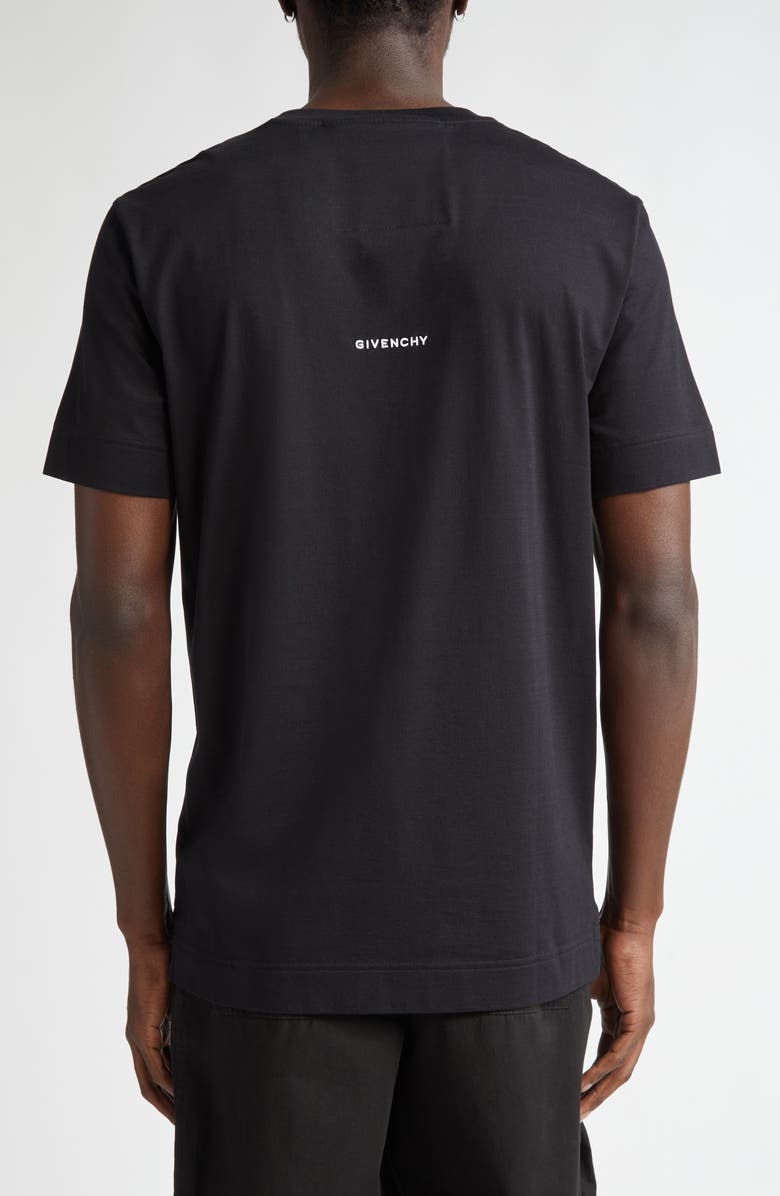 Givenchy Slim Fit 4G Embroidered Cotton T-Shirt, Alternate, color, Black