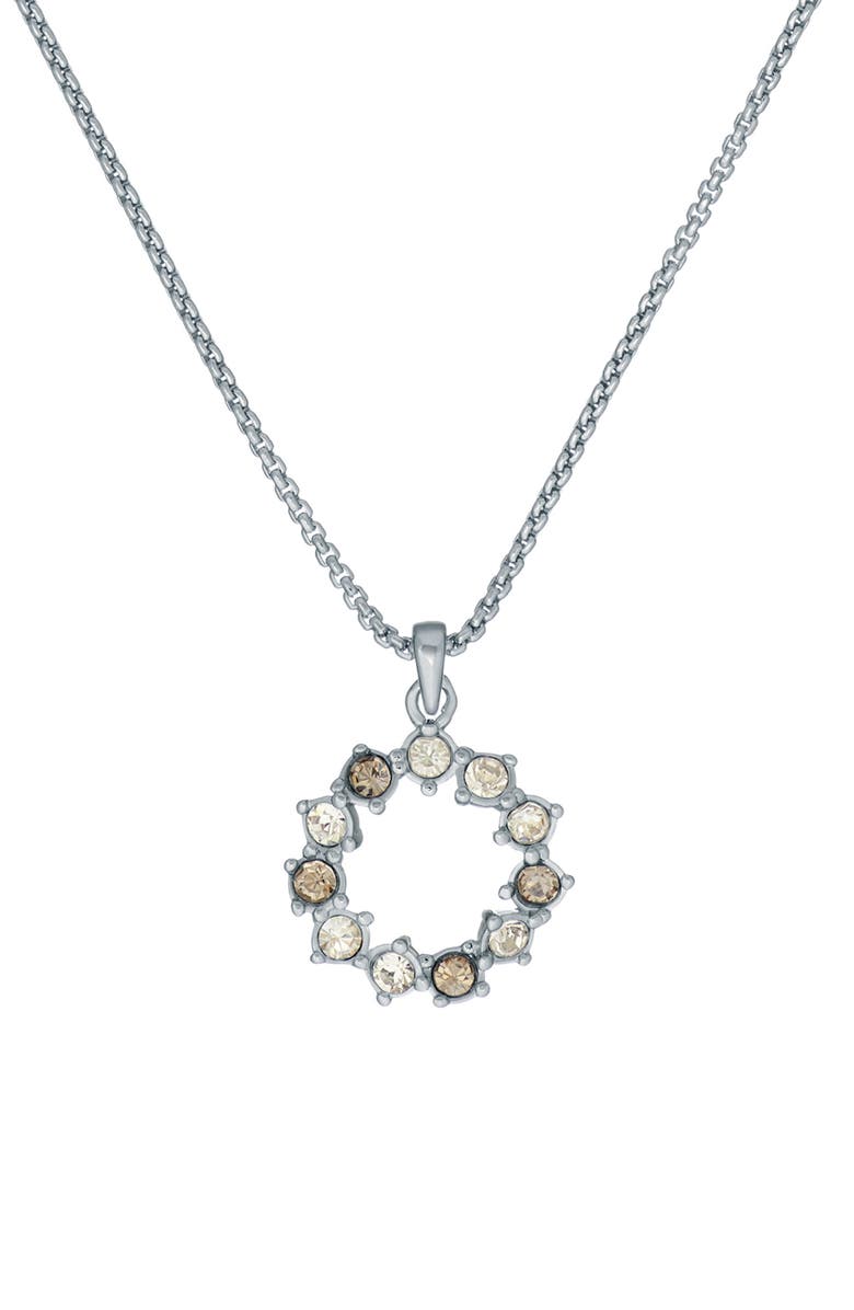 Ted Baker London Cresar Crystal Circle Pendant Necklace, Main, color, 
