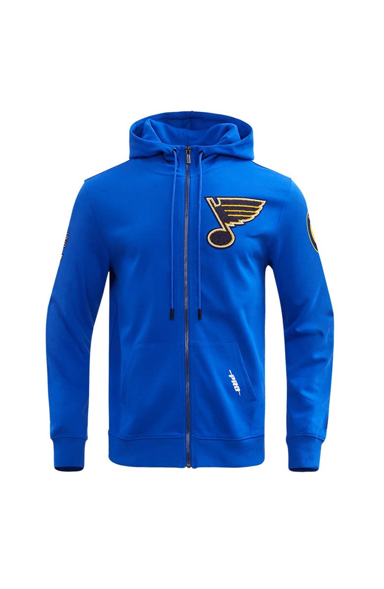 PRO STANDARD Men's Pro Standard Blue St. Louis Blues Classic Chenille Full-Zip Hoodie Jacket, Alternate, color, Blue