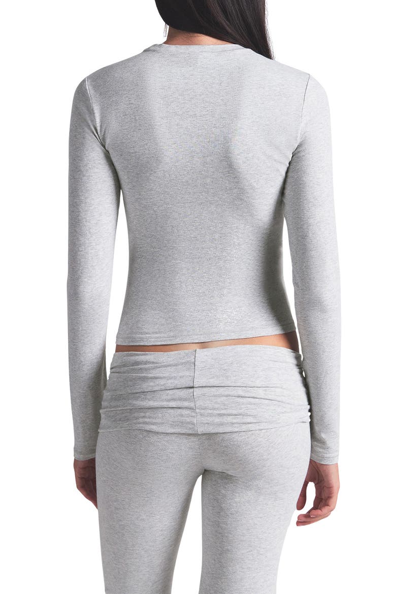 Stretch Cotton Jersey Long Sleeve T-Shirt, Alternate, color, LIGHT HEATHER GREY