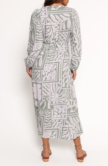 Kolby Mixed Print Long Sleeve Maxi Dress
