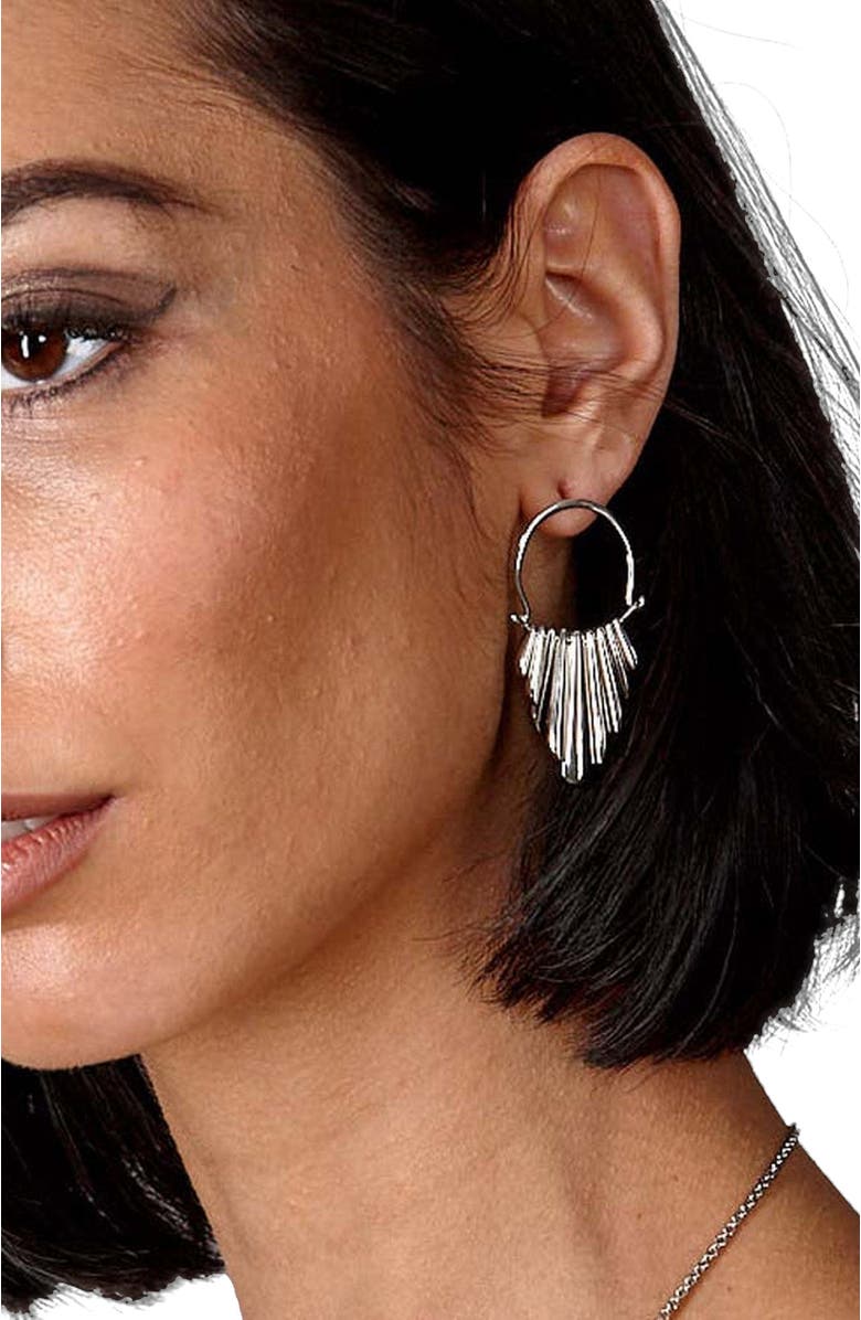 Lucy Quartermaine Egyptian Temple Earrings, Alternate, color, Sterling Silver