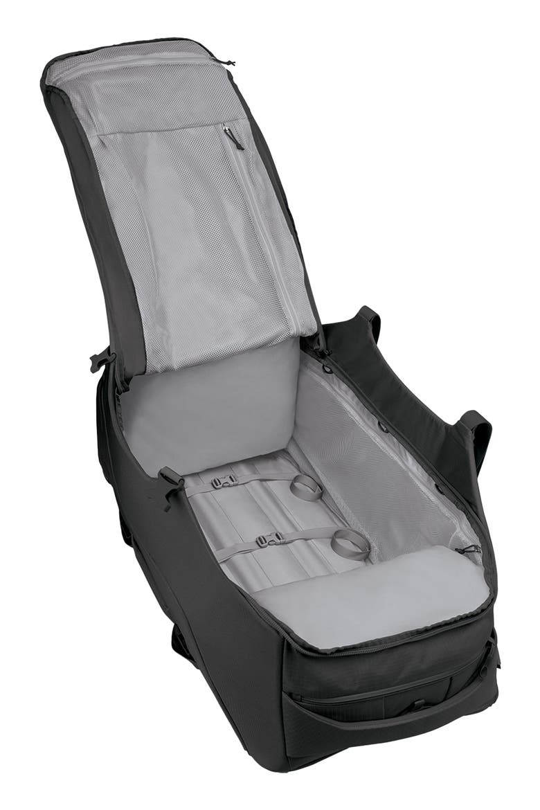 Sojourn 36-Inch 130-Liter Shuttle Wheeled Recycled Nylon Duffle Bag, Alternate, color, BLACK