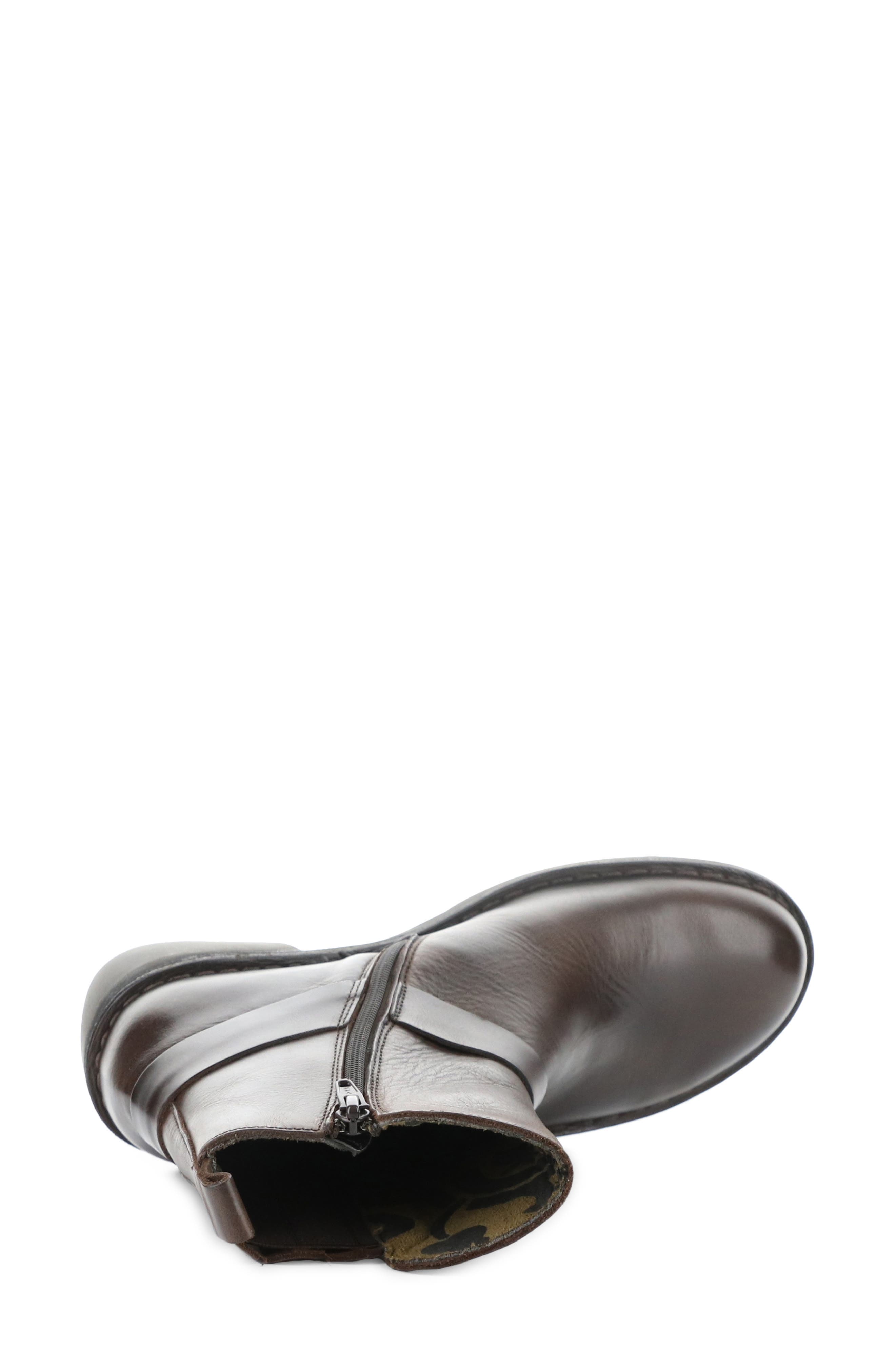 Fly London Mebi Bootie, Alternate, color, Dark Brown Rug