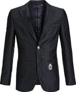 BILLIONAIRE Silk Blend Jacquard Contrast Lapel Dinner Jacket Men