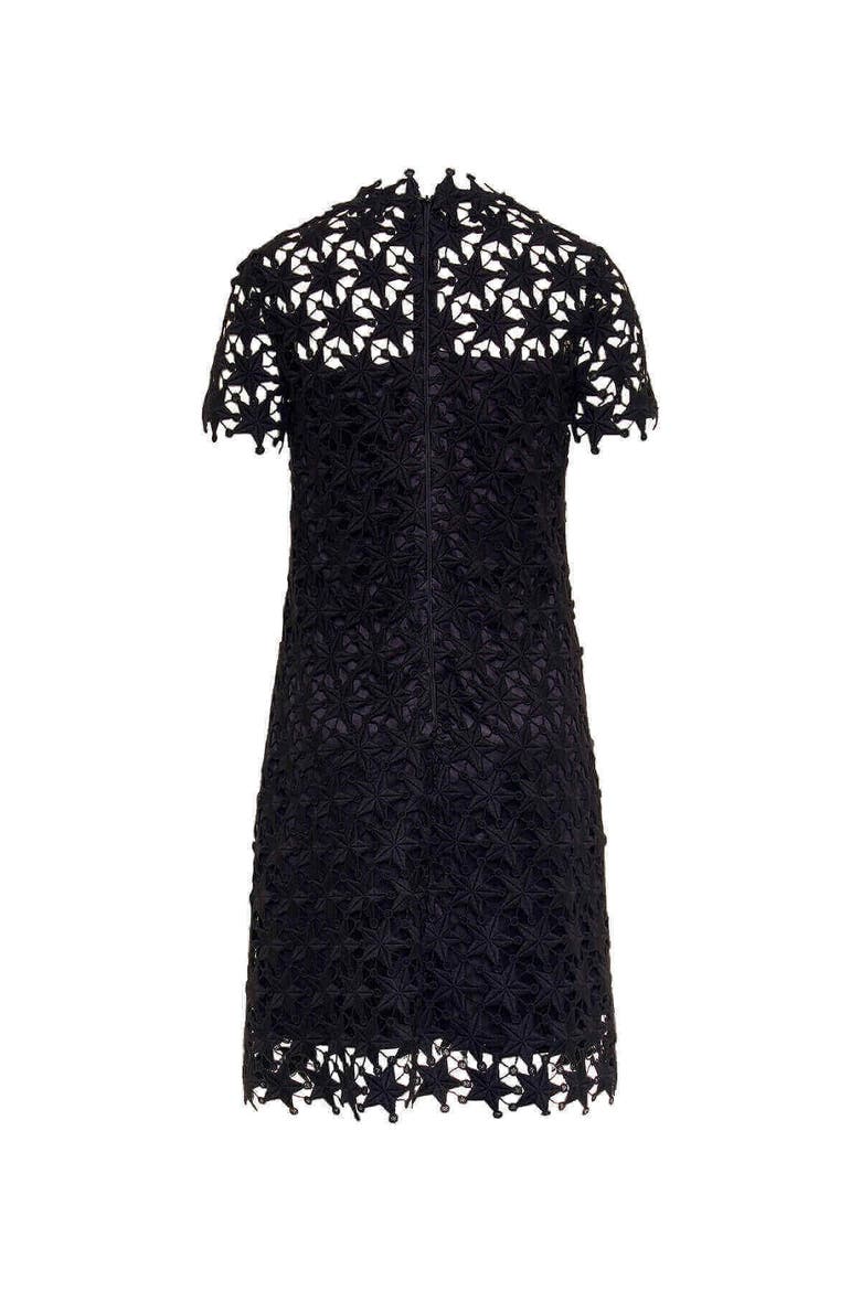 Macrame Lace Dress, Alternate, color, Black