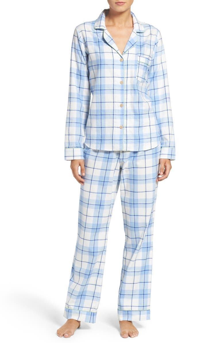 UGG<sup>®</sup> 'Raven' Plaid Cotton Pajamas, Main, color, 