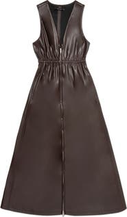 DELUC Dominic Faux Leather Maxi Dress