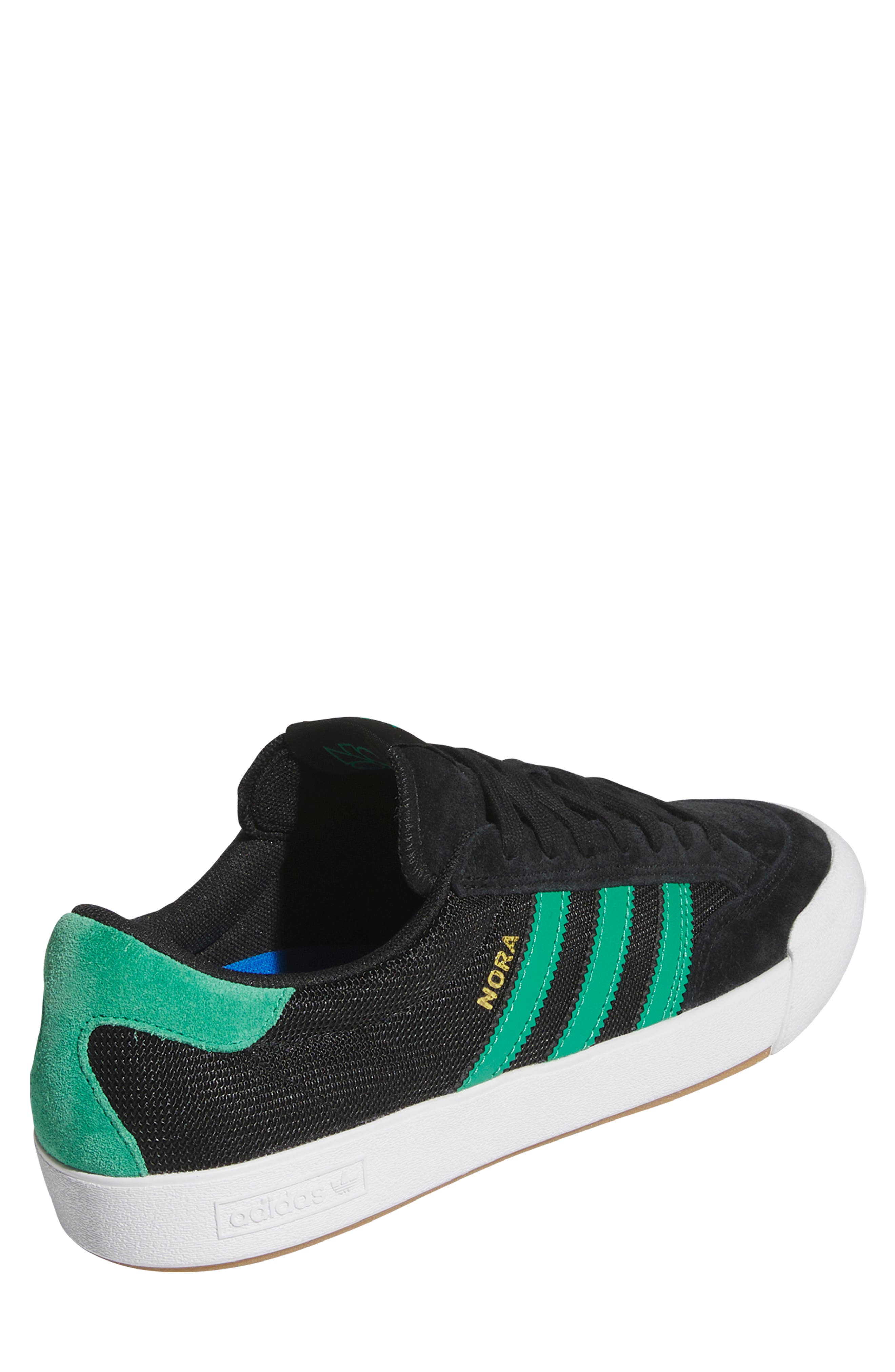 Nora Sneaker, Alternate, color, BLACK/ GREEN/ WHITE