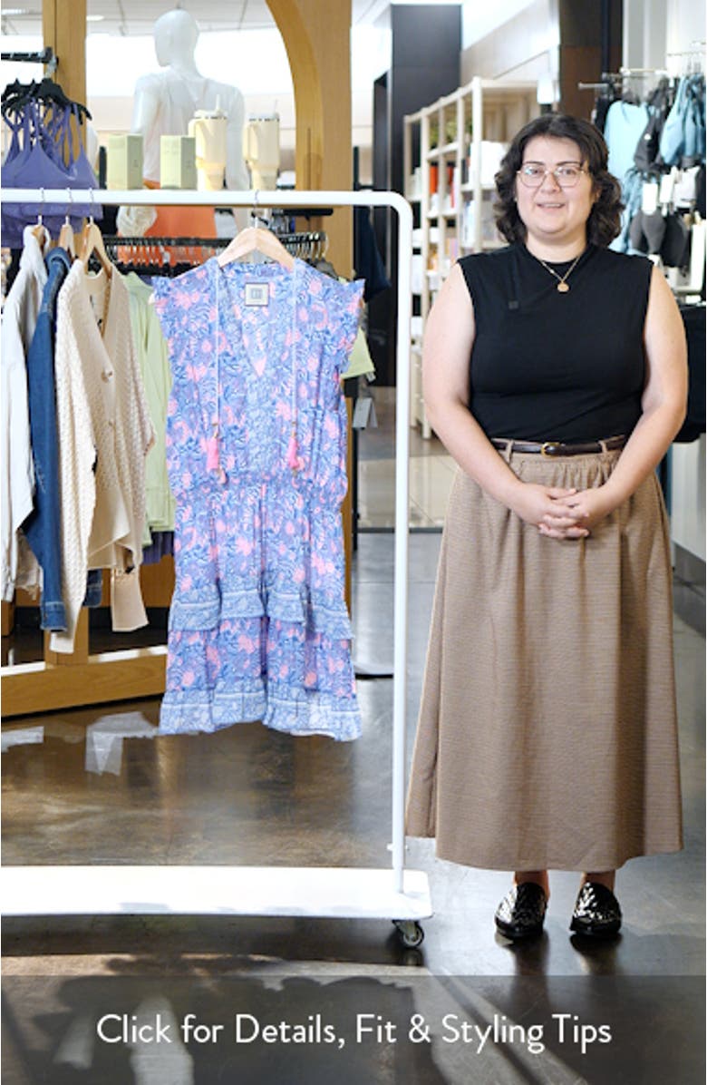 Olivia Ruffle Cotton & Silk Cover-Up Sundress, sales video thumbnail