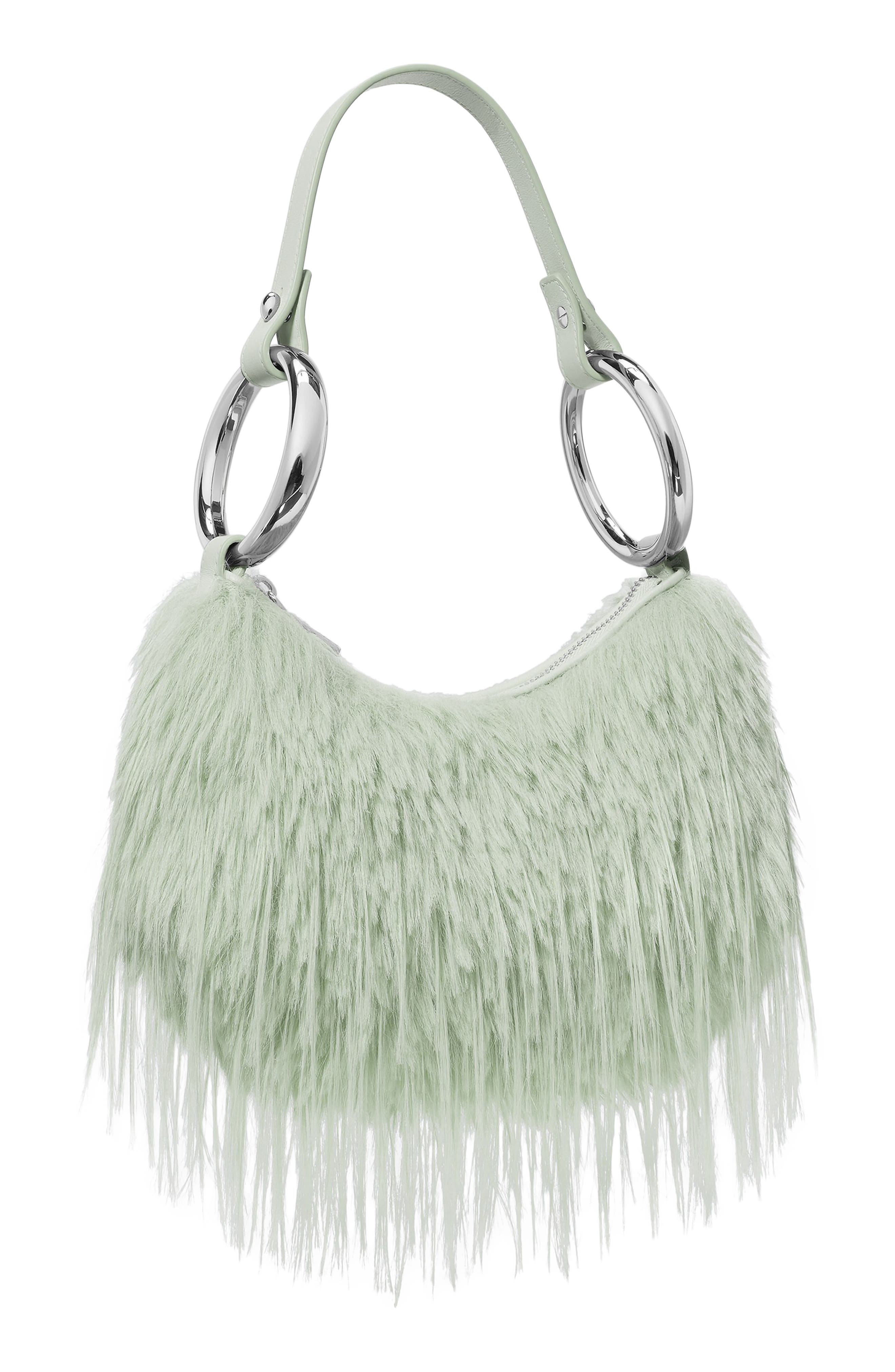 Kate Spade New York the bangle faux fur shoulder bag, Alternate, color, 