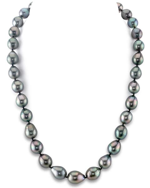 9-11mm Tahitian South Sea Drop Pearl Necklace - Premier AAAA Quality