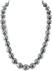 The Pearl Source 9-11mm Tahitian South Sea Drop Pearl Necklace - Premier AAAA Quality