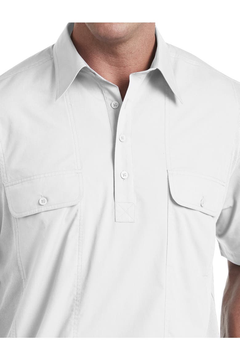 Banded-Hem Polo Shirt, Alternate, color, WHITE