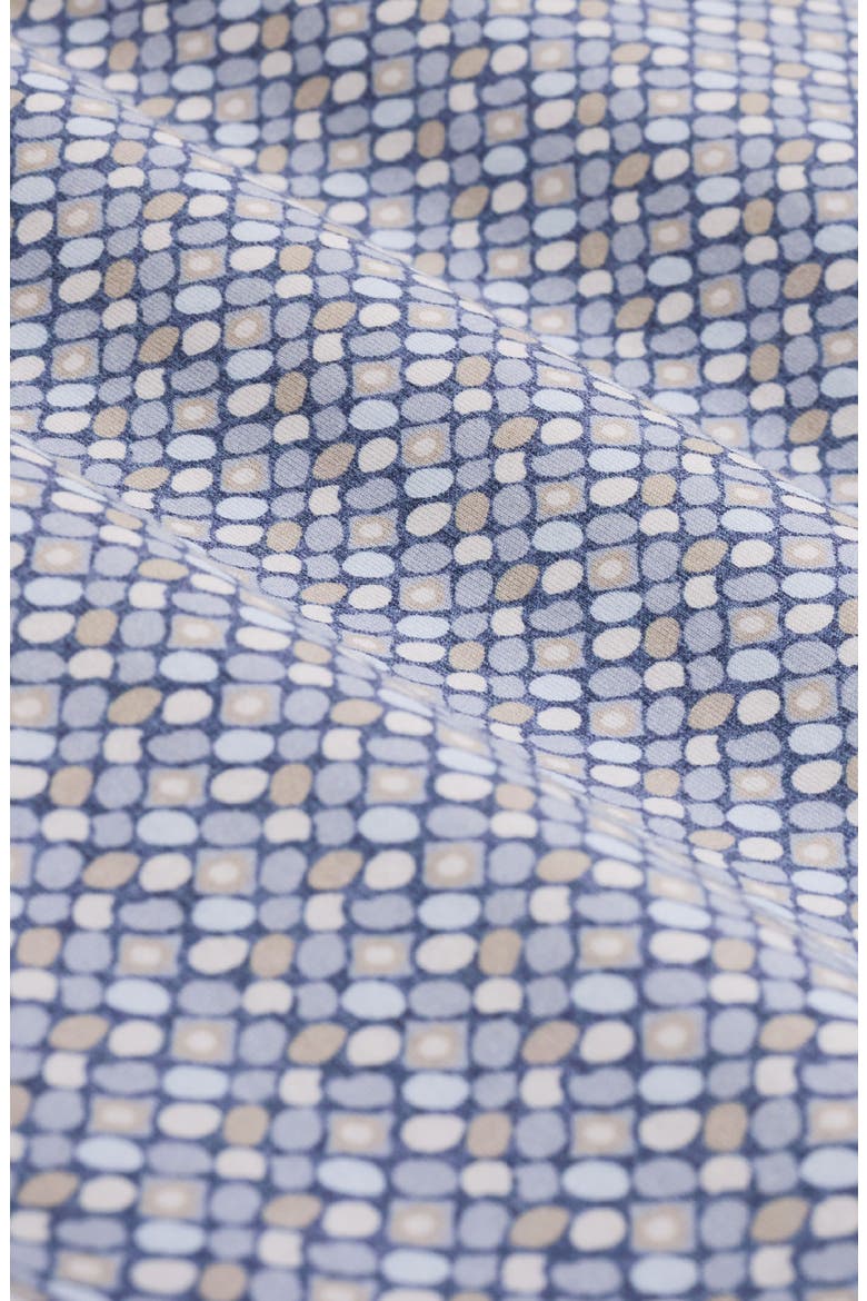 Miles OoohCotton Geometric Short Sleeve Shirt, Alternate, color, MARINE BLUE