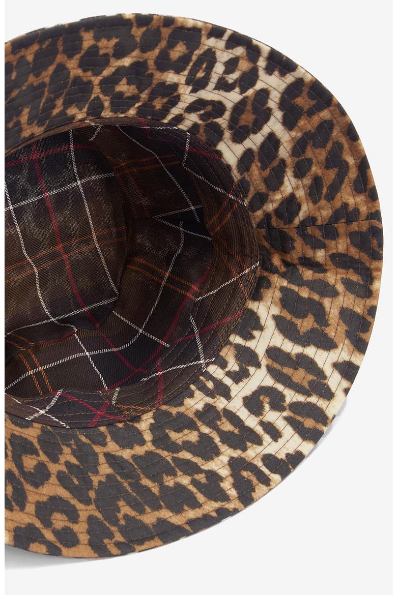 Waxed Cotton Bucket Hat, Alternate, color, LEOPARD PRINT