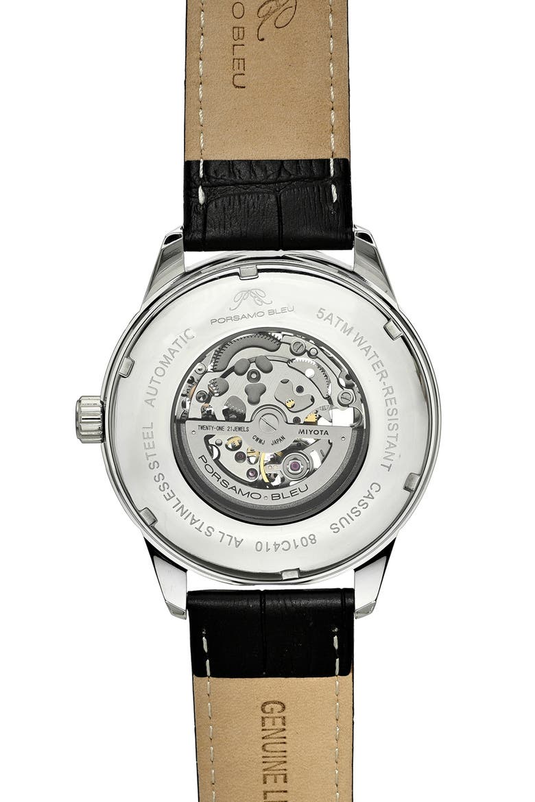 Men's Cassius Skeleton Watch, 45mm, Alternate, color, SILVER