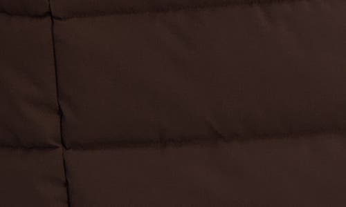 Tahari Vic Belted Longline Coat With Faux Fur Trim Hood In Brown