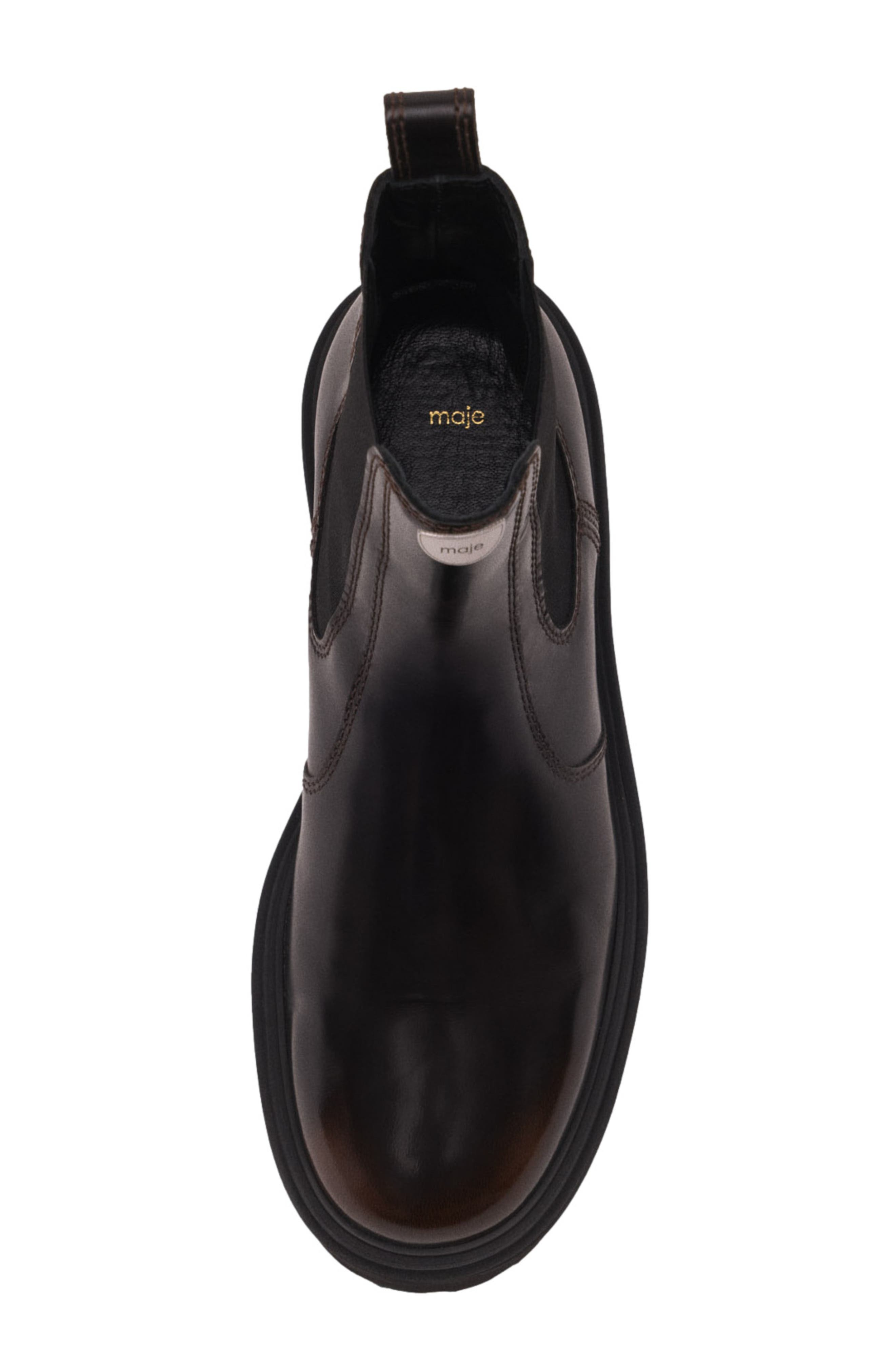maje Chelsea boots, Alternate, color, Dark Brown
