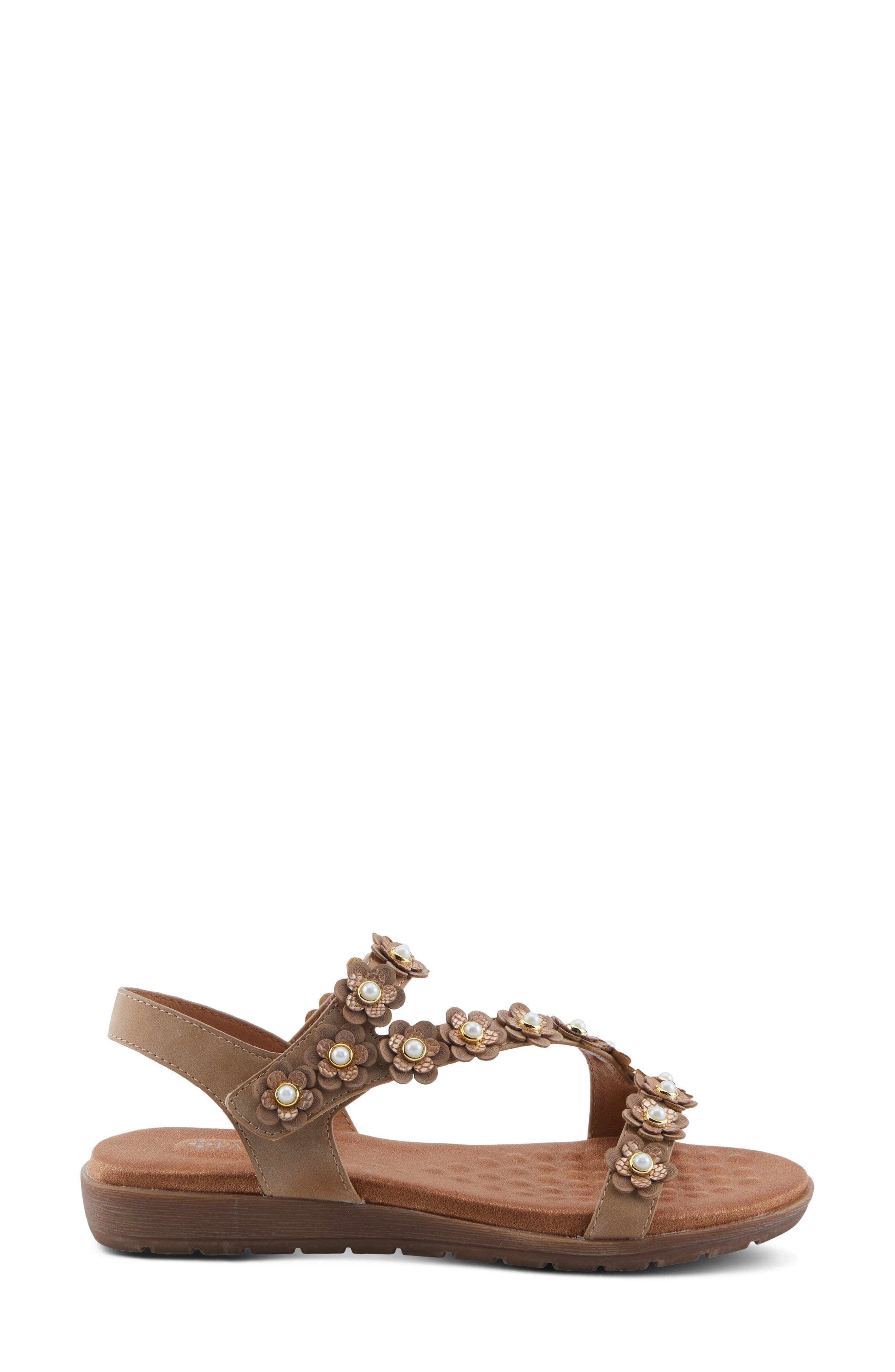 Pearlja Sandal, Alternate, color, BEIGE