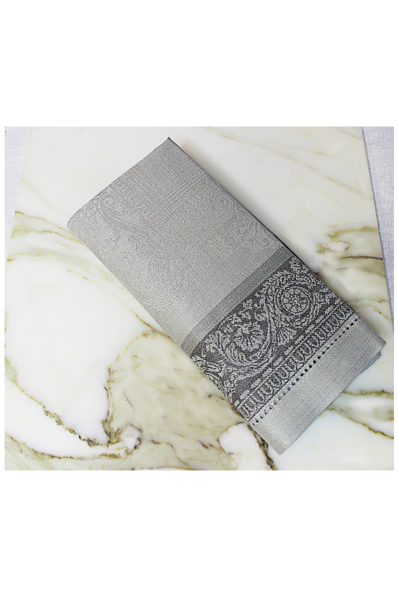 Linen Cleopatra Napkins - Set of 6, Alternate, color, SHADES OF GREY