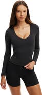 COTTON ON BODY Women's Active Ultra Soft Scoop Neck Long Sleeve