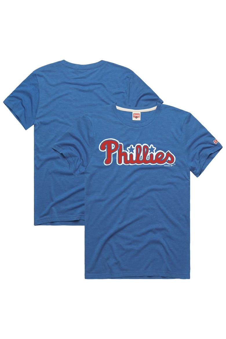 Men's Homage  Royal Philadelphia Phillies Hyper Local Tri-Blend T-Shirt, Main, color, Royal