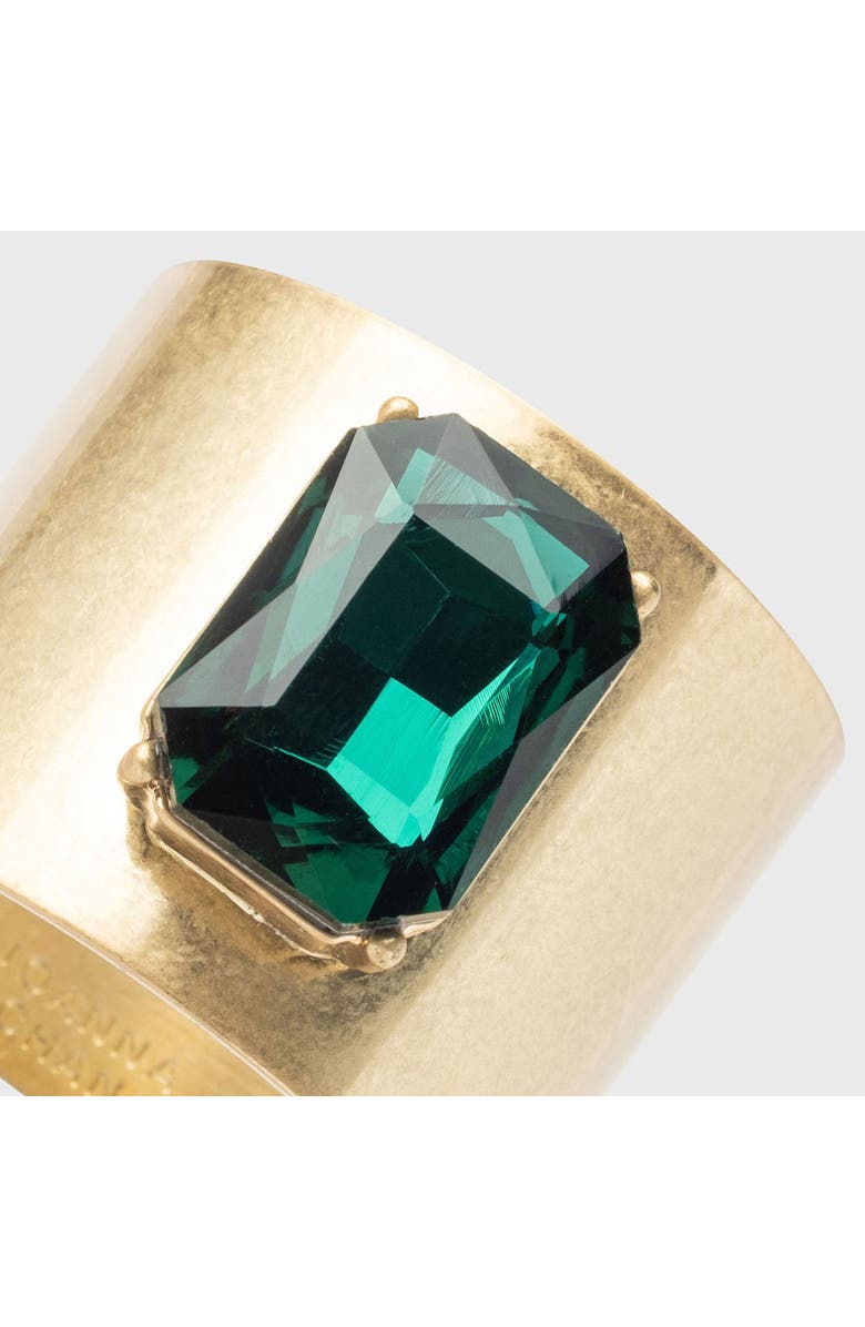 Joanna Buchanan Single gem napkin rings, topaz, set of two, Alternate, color, Emerald