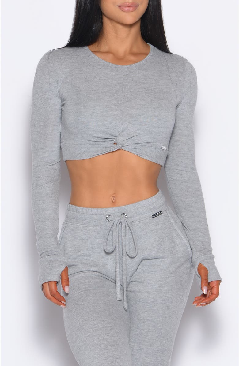 Bombshell Sportswear Love Knot Pullover, Main, color, Cozy Silver