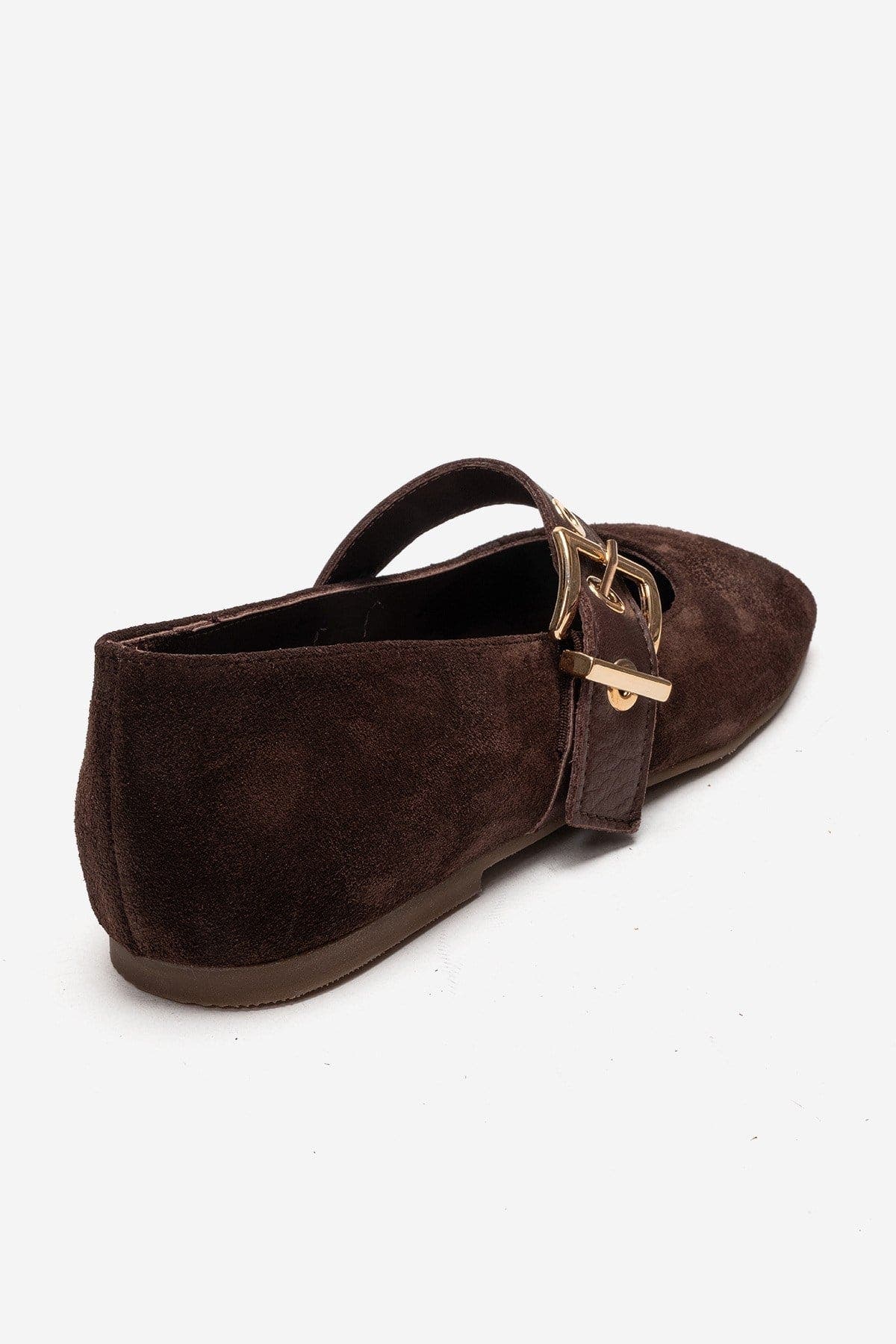 Jonas Leather Ballet Flat, Alternate, color, Brown Suede