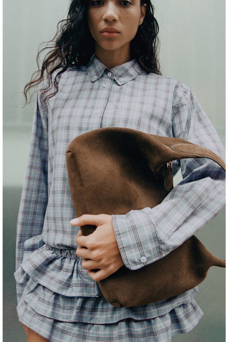 Camisa Plaid Shirt, Alternate, color, BLUE