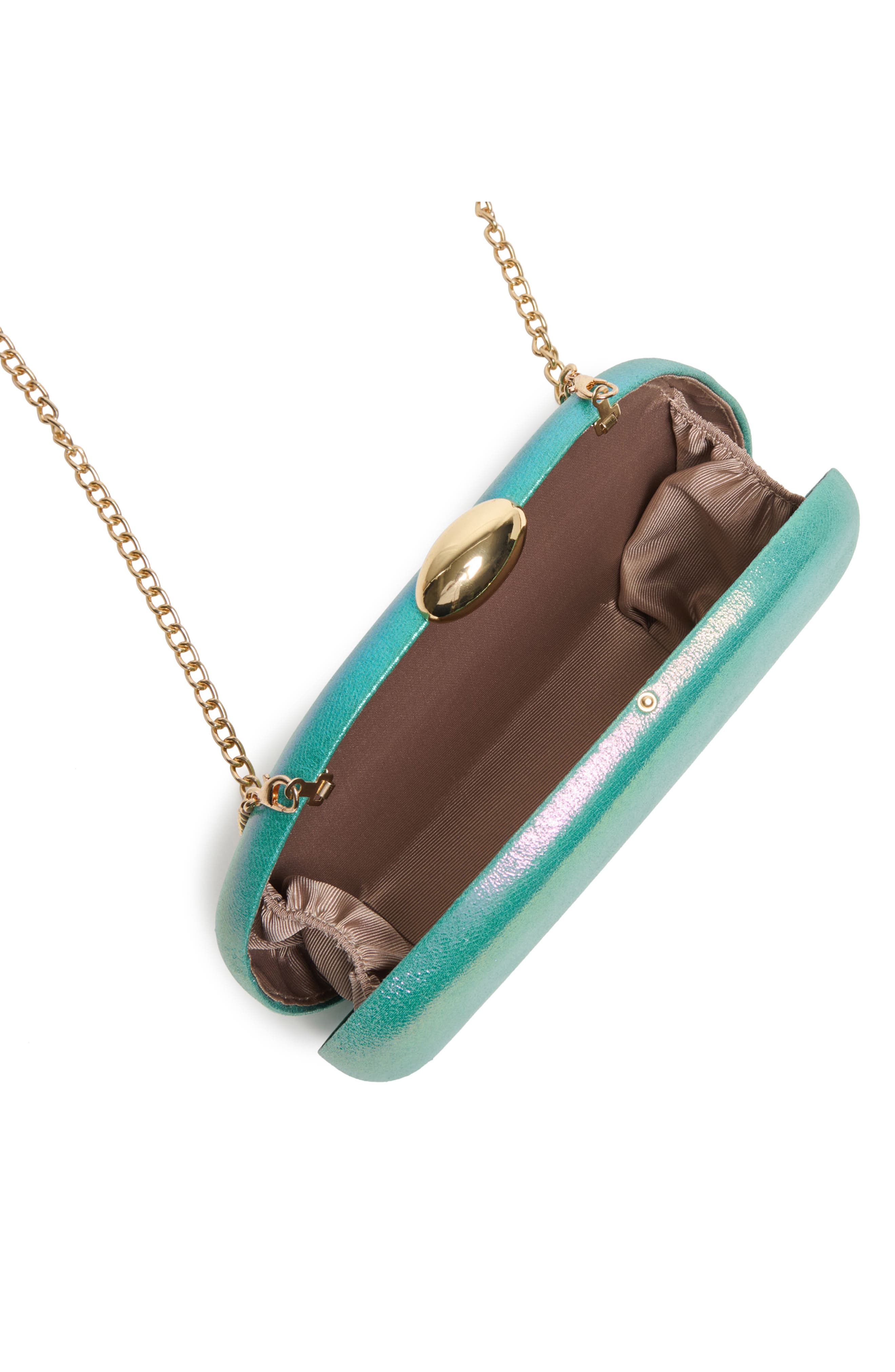 Dionne Hardshell Clutch, Alternate, color, TURQUOISE