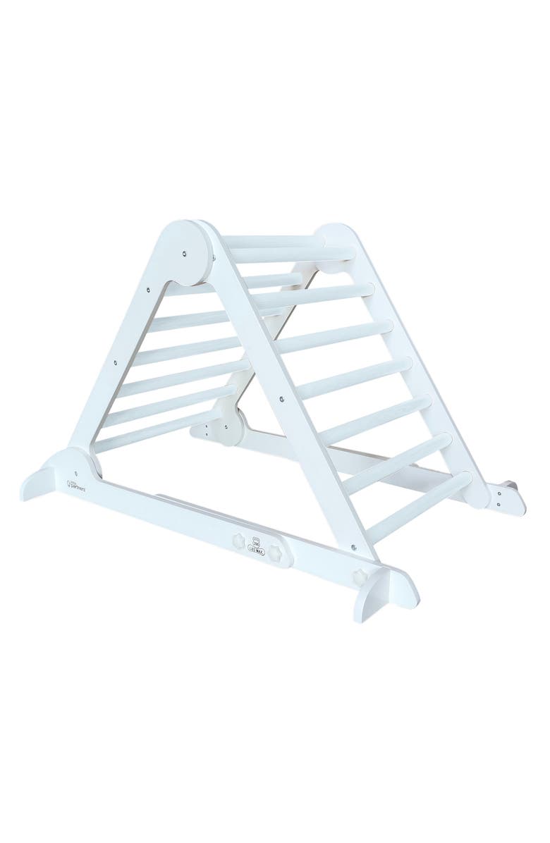 Little Partners Kids' Learn 'N' Climb Wooden Triangle, Alternate, color, Soft White