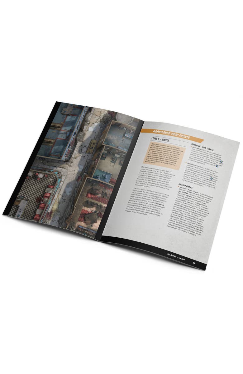 Modiphius Entertainment Fallout 32 Page RPG Book & 4 Maps, Alternate, color, Multicolored