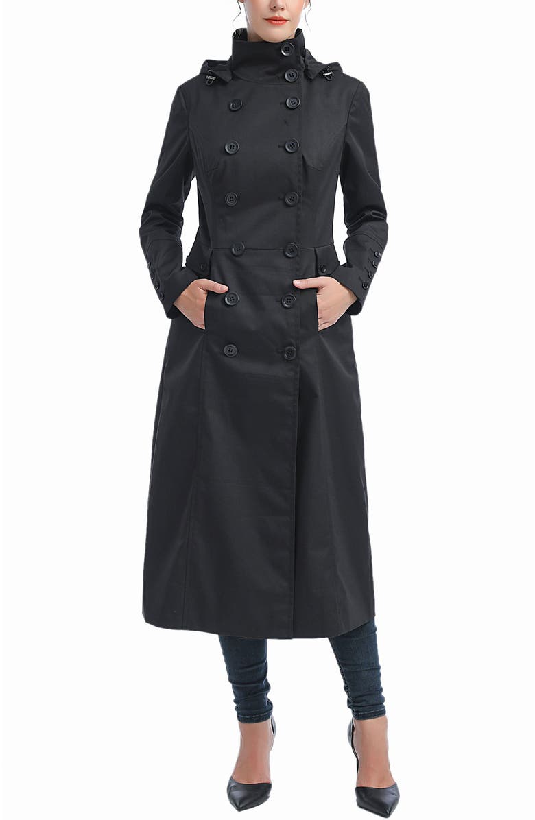 Kimi & Kai Women's Elana Long Trench Coat, Alternate, color, Black